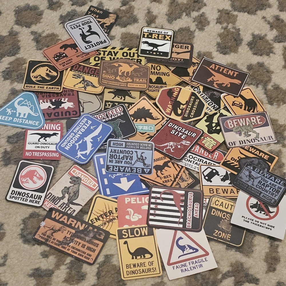 Dinosaur Jurassic Park Stickers FOR ALL THE THINGS